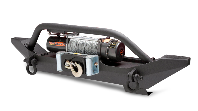 Jeep Wrangler Front Winch Bumpers - Body Armor 4x4 - Steel with Integrated Winch Plate - Black - `87-`06